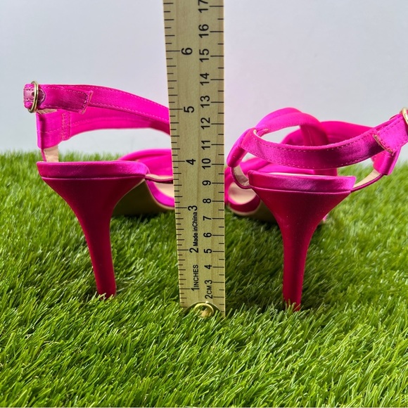 H&M Pink Strappy Sandals with Stiletto Heels Size 8 US 39 EU - Picture 6 of 9